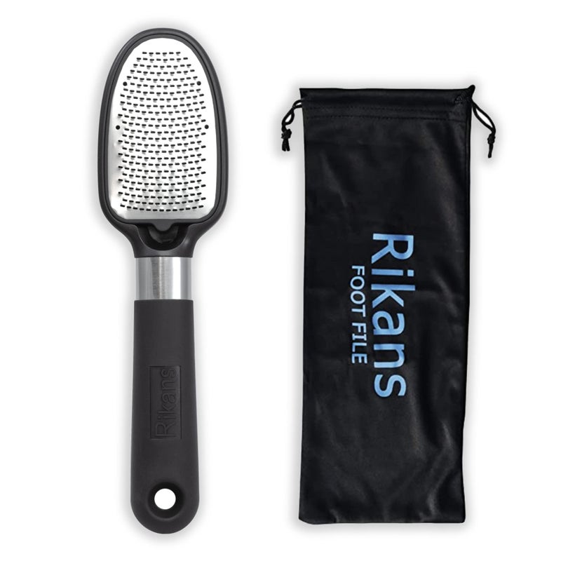 Rikans Foot File Foot Rasp Callus Remover Dead Skin Remover Double Sided Foot Scrubber Foot Care Pedicure Tool to Remove Hard Skin Can Be Used Wet or Dry Skin High Grade Stainless Steel File - Image 5